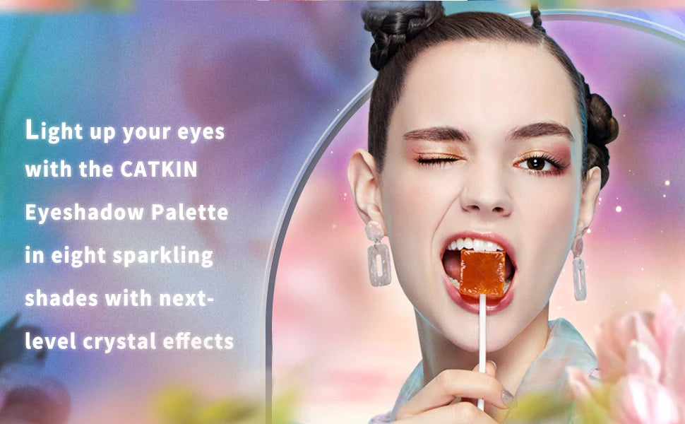 CATKIN Eyeshadow Blush Full Face Matte Shimmer Glitter High Pigmented Face Highlighter Shading Powder