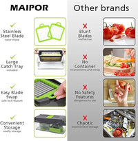 16-in-1 Professional Kitchen Slicer with Cleaver Blade, Multi-Function Food Chopper for Potatoes, Tomatoes, and Vegetables