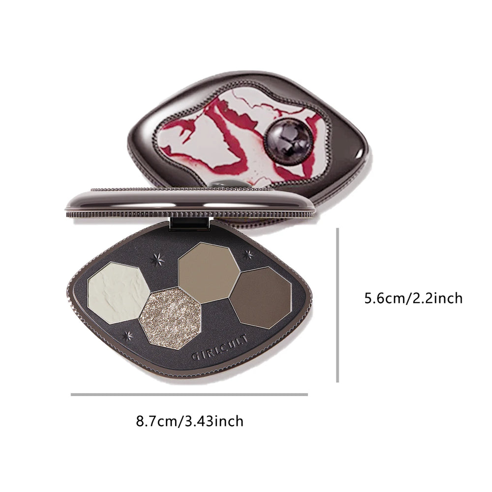 Girlcult Hallucination Eyeshadow Palette,Fine Milled Non-Fallout,Dimensional Blending,Soft-Focus Matte,Glamour,Luxury,Seasonal